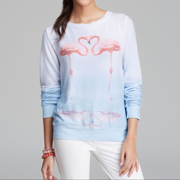 Wildfox flamingo sweater Clearance